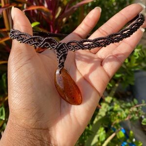 Amber Macrame Necklace